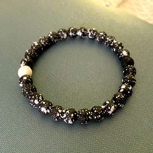 Lokai Silicone Beaded Bracelet, Splatter Collection, size large (7 inch)